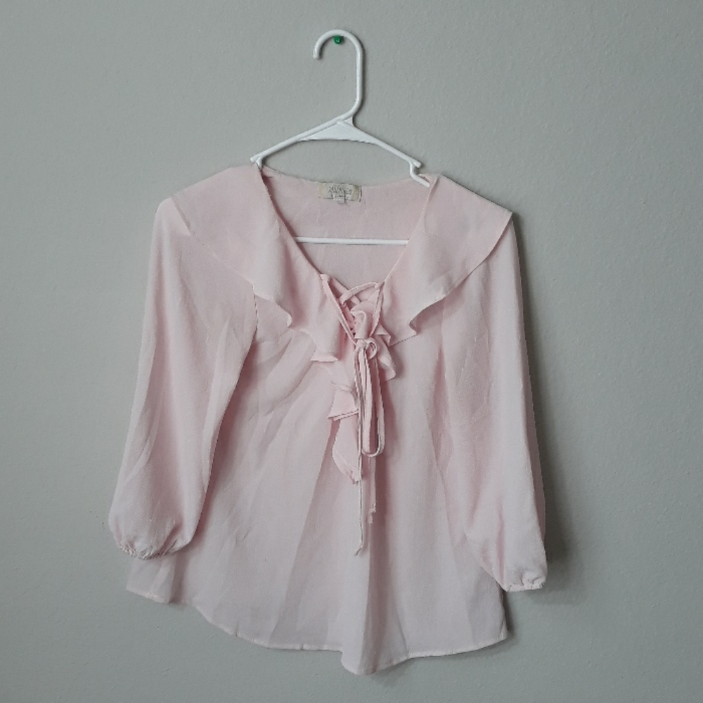 soulmates light pink blouse .